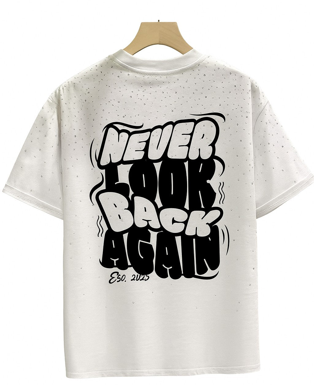 White Rhinestones F8 oversized shirt