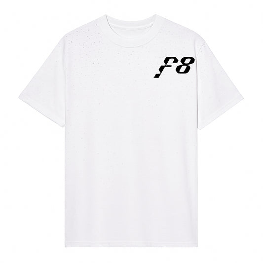 White Rhinestones F8 oversized shirt