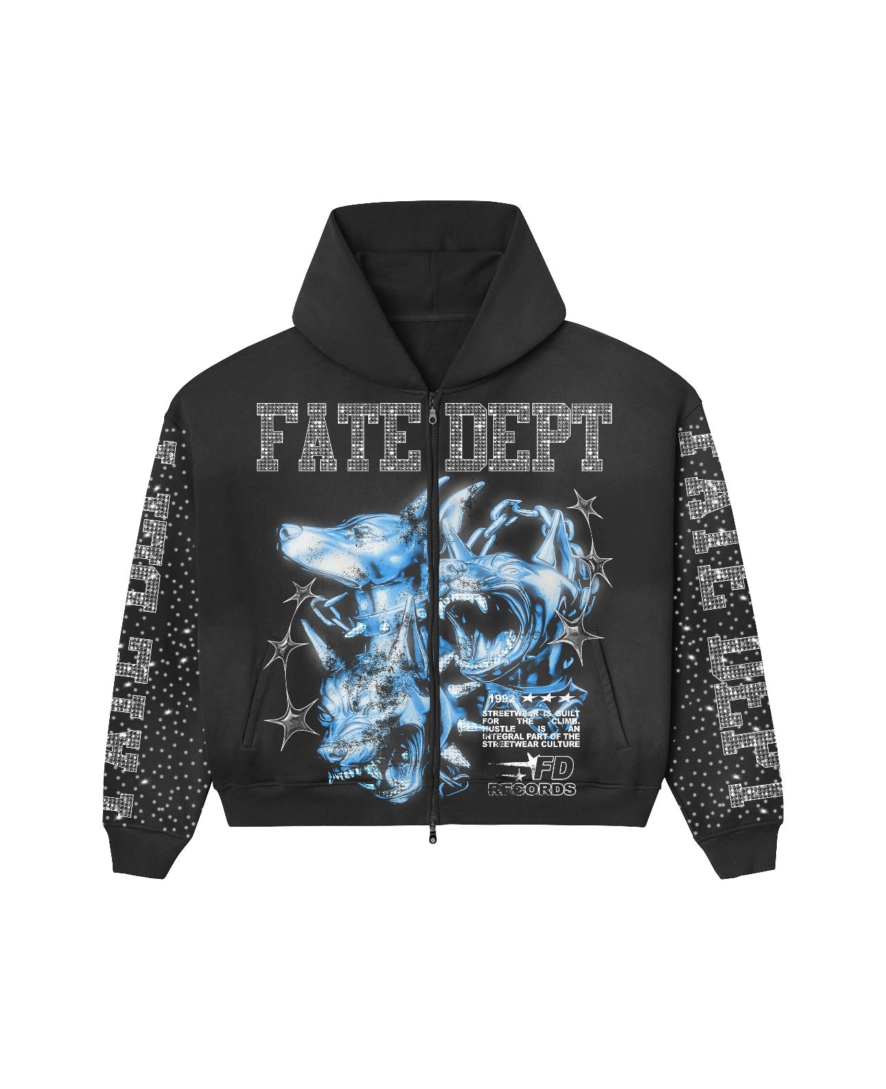 Diamond Pack Zip Up hoodie