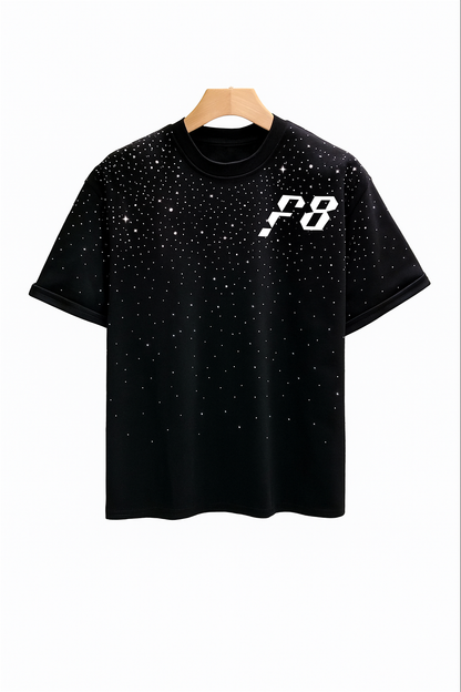 Black Rhinestones F8 oversized shirt